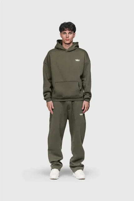 45keys Basic Hoodie Olive (19)
