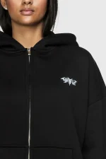 45keys Basic Zip Hoodie Black (1)