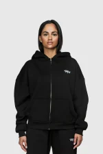 45keys Basic Zip Hoodie Black (2)