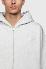 45keys Basic Zip Hoodie Grey Melange (11)