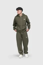 45keys Basic Zip Hoodie Olive (6)