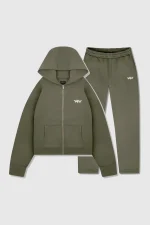 45keys Basic Zip Hoodie Olive (8)
