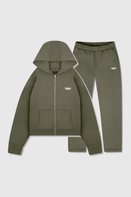 45keys Basic Zip Hoodie Olive (8)