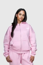 45keys Basic Zip Hoodie Pink (13)