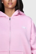 45keys Basic Zip Hoodie Pink (14)