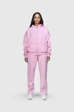 45keys Basic Zip Hoodie Pink (19)