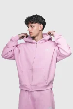 45keys Basic Zip Hoodie Pink (3)
