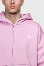 45keys Basic Zip Hoodie Pink (5)