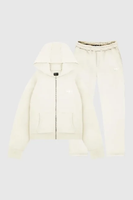 45keys Basic Zip Tracksuit Creme (8)
