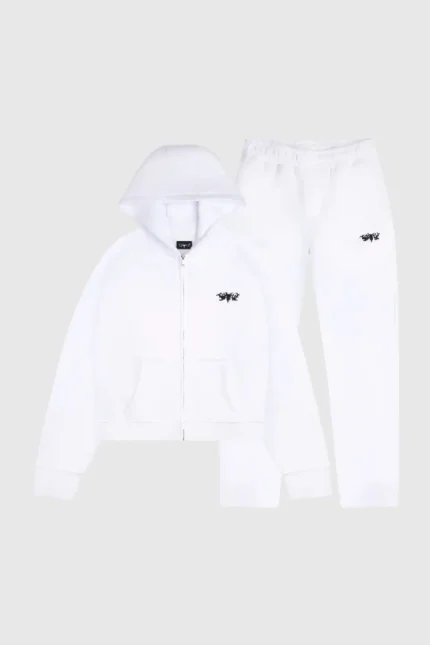 45keys Basic Zip Tracksuit White (5)
