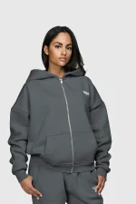 45keys Basic Zipper Hoodie Anthrazit (3)