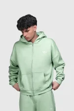 45keys Basic Zipper Hoodie Mint (12)