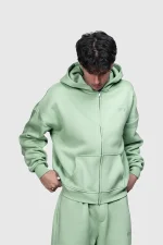 45keys Basic Zipper Hoodie Mint (13)