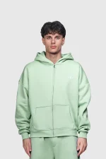 45keys Basic Zipper Hoodie Mint (15)