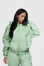 45keys Basic Zipper Hoodie Mint (2)