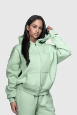 45keys Basic Zipper Hoodie Mint (4)