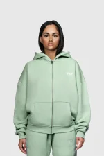 45keys Basic Zipper Hoodie Mint (6)