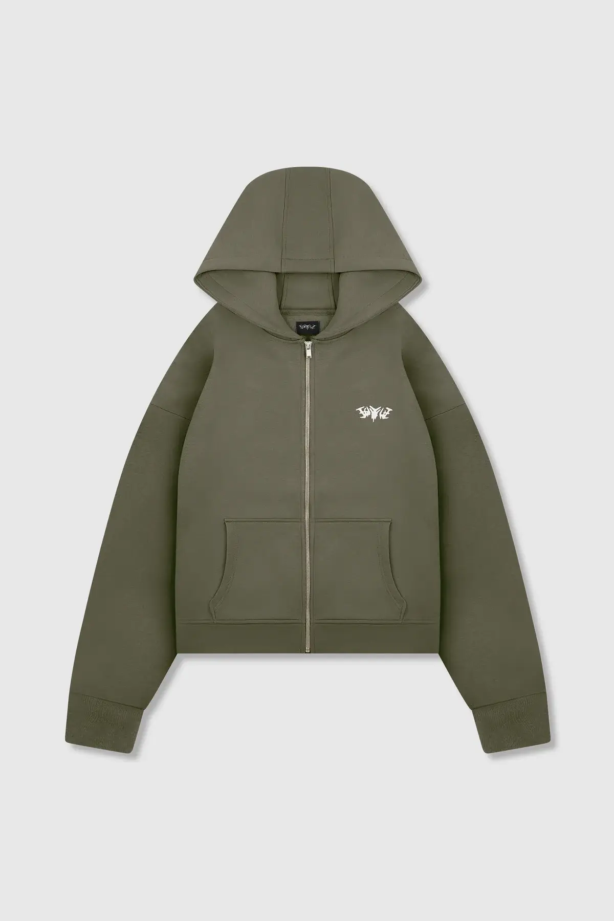 45keys Basic Zipper Hoodie Olive (1) 45keys Basic Zipper Hoodie Olive (1)