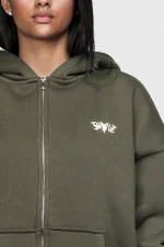 45keys Basic Zipper Hoodie Olive (4)