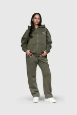 45keys Basic Zipper Hoodie Olive (7)