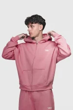 45keys Basic Zipper Hoodie Rose (13)