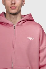 45keys Basic Zipper Hoodie Rose (17)