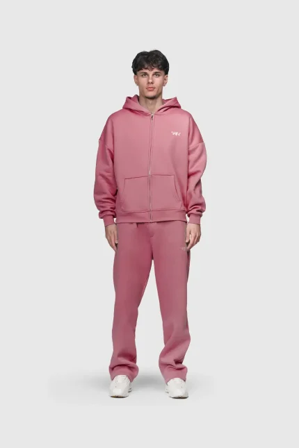45keys Basic Zipper Hoodie Rose (23)