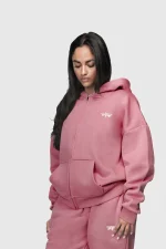 45keys Basic Zipper Hoodie Rose (3)