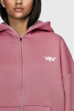 45keys Basic Zipper Hoodie Rose (6)