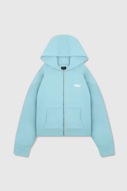 45keys Basic Zipper Hoodie Turquoise (1)