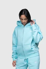 45keys Basic Zipper Hoodie Turquoise (10)