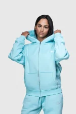 45keys Basic Zipper Hoodie Turquoise (11)