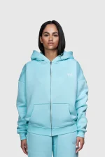 45keys Basic Zipper Hoodie Turquoise (13)