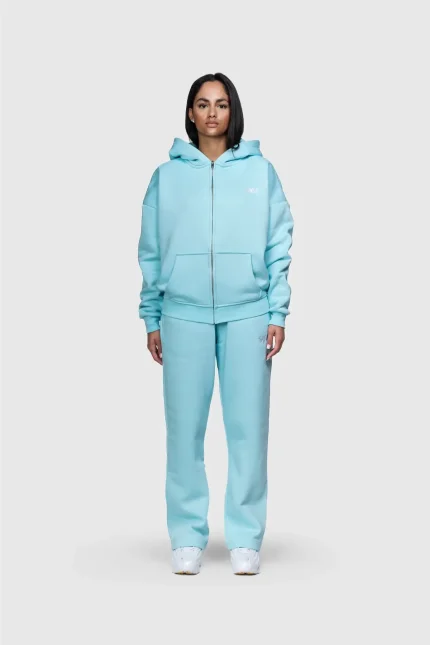 45keys Basic Zipper Hoodie Turquoise (17)