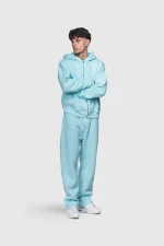 45keys Basic Zipper Hoodie Turquoise (7)