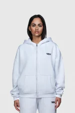 45keys Basic Zipper Hoodie White (2)
