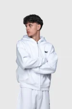 45keys Basic Zipper Hoodie White (4)