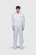 45keys Basic Zipper Hoodie White (9)