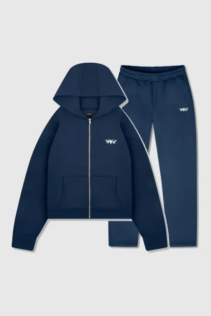 45kkeys Basic Zip Tracksuit Navy (8)